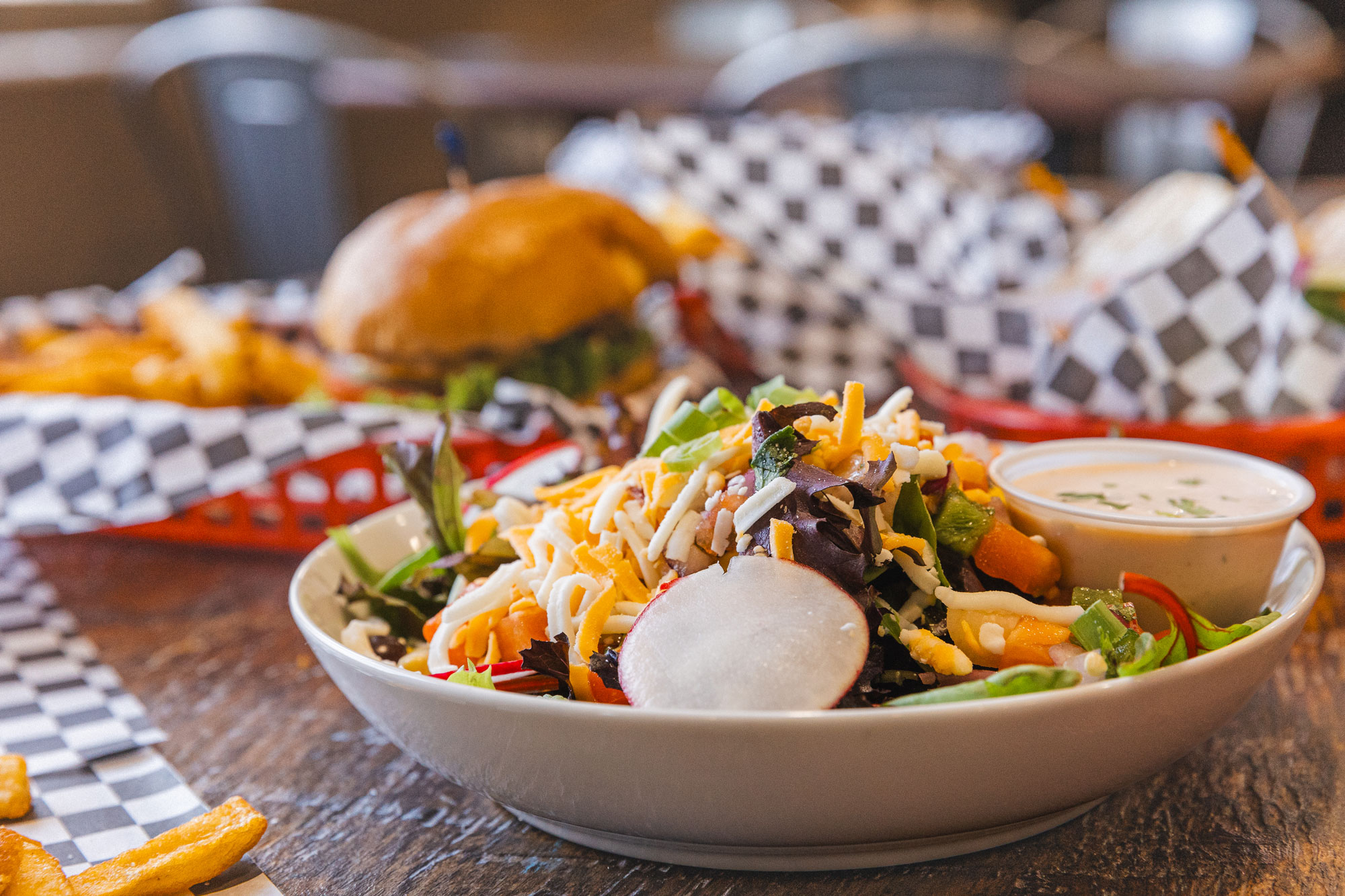 Isaac's Express at Brock University salad and burgers