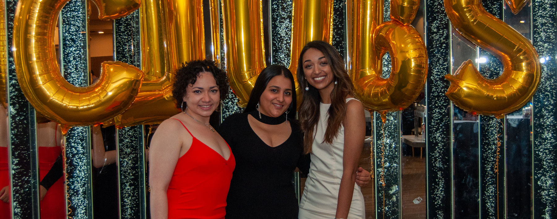 Students at the Clubs Banquet posing for the camera
