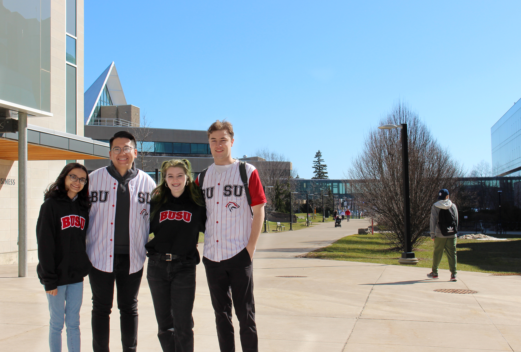 Group of Brock students standing together